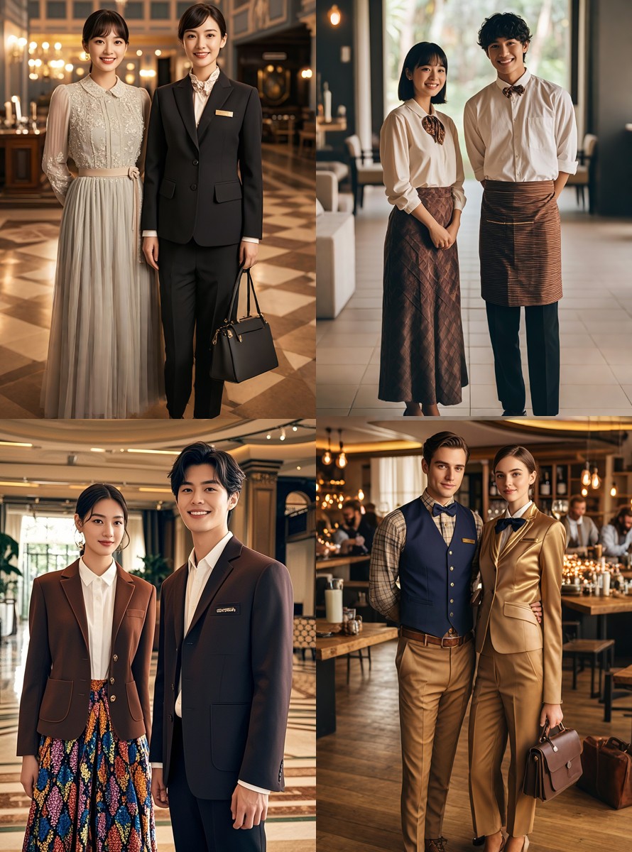 國(guó)際五星級(jí)酒店制服書籍畫冊(cè)，春秋季制服款式趨勢(shì)圖書，服裝畫冊(cè)，酒店制服設(shè)計(jì)