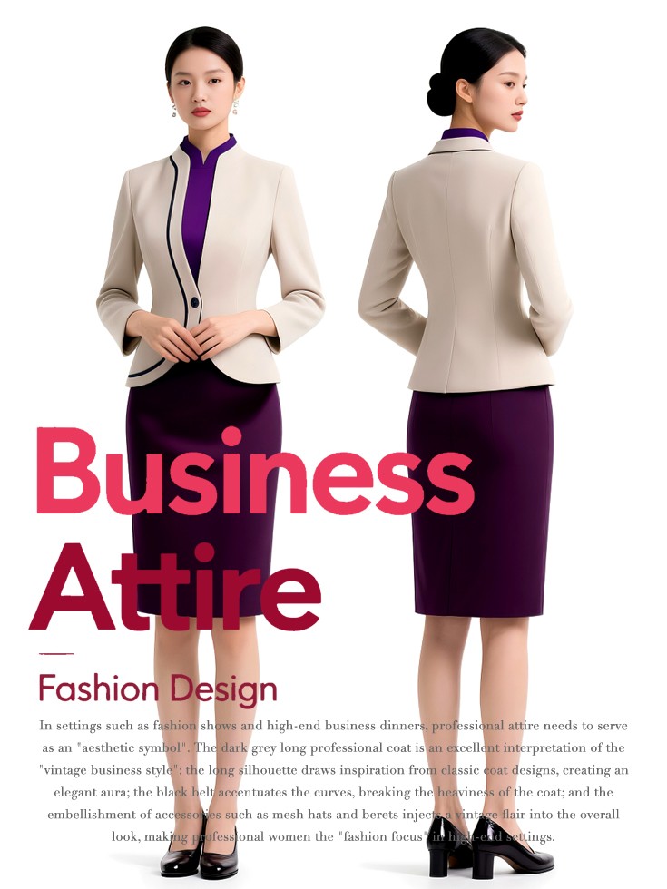 時尚女職業裝定制圖鑒：高端服務行業的形象密碼!