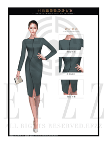 OL女職業(yè)裝夏裝制服設(shè)計圖609