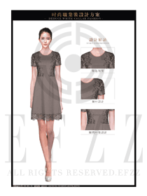 OL時尚女職業(yè)裝夏裝制服設計圖611