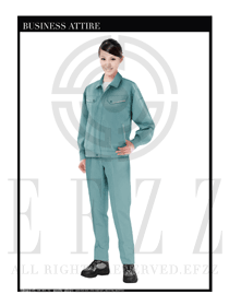 淺藍(lán)色春秋款工程服服裝設(shè)計圖1006