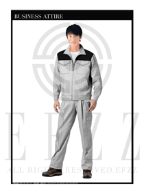 時(shí)尚灰色春秋男款工程服服裝款式圖1011