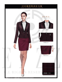 時(shí)尚修身款OL女職業(yè)套裝制服設(shè)計(jì)圖1384