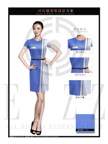 時尚天藍色連衣裙款女職業(yè)裝夏裝服裝款式圖711