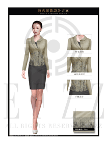 原創(chuàng)設(shè)計韓版修身女款酒店大堂經(jīng)理服裝款式圖1136