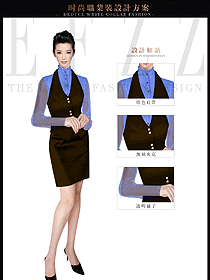 時(shí)尚女職業(yè)裝馬夾服裝款式設(shè)計(jì)圖344