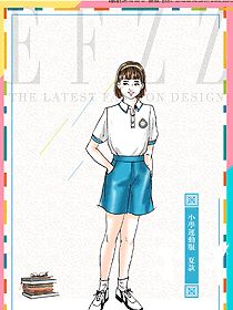 時(shí)尚白色短袖女款學(xué)生服校服款式設(shè)計(jì)圖061