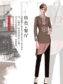 新款長袖女款民族特色酒店制服款式設計圖314