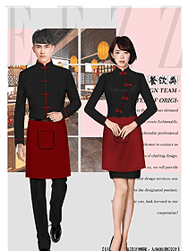 原創(chuàng)制服設計男女款中餐服務員服裝款式圖2027