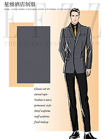 原創制服設計男款酒店GRO服裝款式圖481