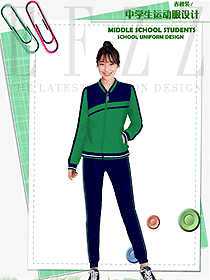 時尚長袖女款學(xué)生服校服款式設(shè)計圖130