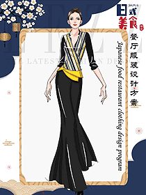 時(shí)尚女款日式風(fēng)格制服款式設(shè)計(jì)圖334