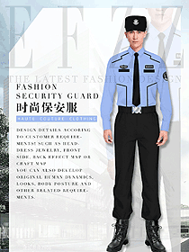 時(shí)尚長(zhǎng)袖男款保安服交警制服設(shè)計(jì)圖429