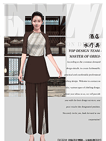 原創(chuàng)設(shè)計(jì)女款美容會(huì)所服裝款式圖773