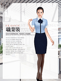 原創制服設計女職業裝短袖襯衫設計圖390