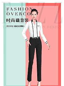 原創(chuàng)制服設(shè)計女職業(yè)裝長袖襯衫款式圖338