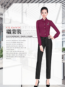 時尚女職業裝長袖襯衫制服設計圖360