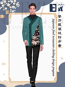 原創(chuàng)制服設(shè)計(jì)日式料理男服務(wù)員制服款式圖348