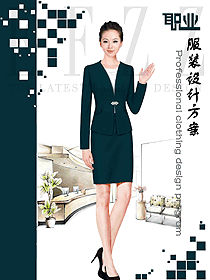 時(shí)尚女秋冬職業(yè)裝制服設(shè)計(jì)圖1679