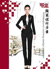 新款女秋冬職業(yè)裝制服設計圖1684