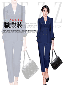 原創(chuàng)制服設(shè)計女職業(yè)裝夏裝款式圖973