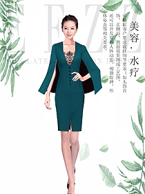 女款SPA水療會所咨客制服設計圖444