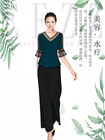 時(shí)尚女款美容技師制服設(shè)計(jì)圖765