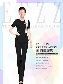原創制服設計女款美容會所服裝款式圖703