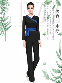原創(chuàng)制服設(shè)計(jì)女款美容會(huì)所服裝款式圖653