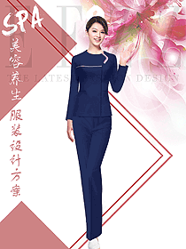 原創(chuàng)設計藏藍色女款服裝款式設計圖807