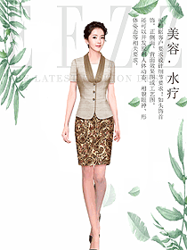 時尚女款總臺收銀接待制服設計圖459