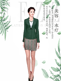長袖女款總臺收銀接待制服設計圖470