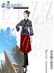 特色餐廳服務(wù)員制服設(shè)計圖403