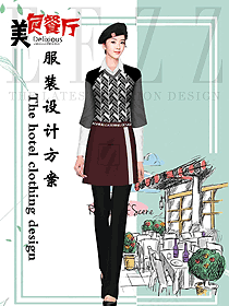 時尚快餐店員工服裝設計圖441