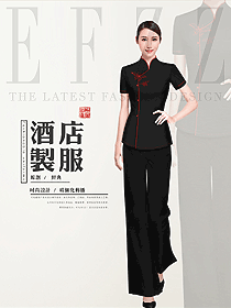 新款中餐服務員制服設計圖2295