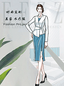美容spa總臺收銀接待服裝款式圖514