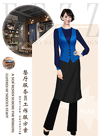 原創設計西餐服務員服裝款式圖1426