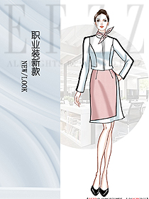時尚女秋冬職業(yè)裝設(shè)計圖2134