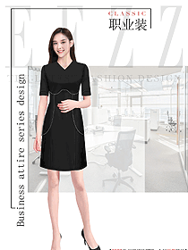 職業OL連衣裙服裝設計效果圖1298