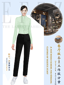 時尚西餐廳服務(wù)生制服設(shè)計圖1463