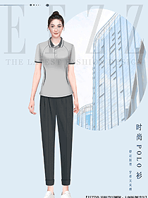 短袖工作服t恤翻領(lǐng)定制印字logo商務(wù)上班企業(yè)職業(yè)裝設(shè)計(jì)