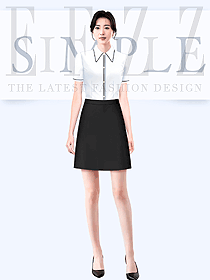 夏季款100%長絨棉商務(wù)工作服定制女襯衣服裝設(shè)計