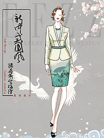 星級酒店大堂女服務人員時尚工作服定制款著裝
