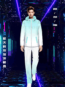 展覽館講解員工作人員衛(wèi)衣工作服設(shè)計(jì)效果圖