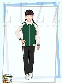純棉帶扣拉鏈棒球服印Logo學(xué)校班服幼兒園園服定制設(shè)計(jì)