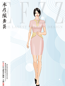 spa美容院按摩會所服務生工作服設計圖