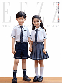 兒童合唱小學校服幼兒園服學院風詩詞朗誦禮服手繪設(shè)計圖