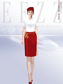 職業(yè)襯衫套裝女航空學(xué)院服裝高鐵乘務(wù)員制服定制設(shè)計