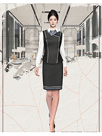 工作服女秋季通信企業(yè)職業(yè)裝套裝馬夾設(shè)計圖