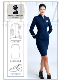 航空乘務(wù)藍(lán)色制服：專業(yè)與優(yōu)雅的空中名片